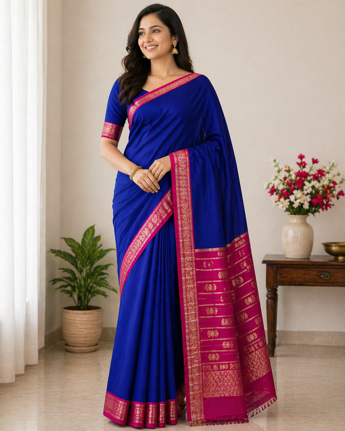Elegant Bamboo Silk Saree for Women – Soft Lightweight Eco-Friendly Saree