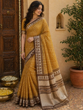 Elegant Maheshwari Silk Saree for Women – Lightweight Traditional & Festive Wear