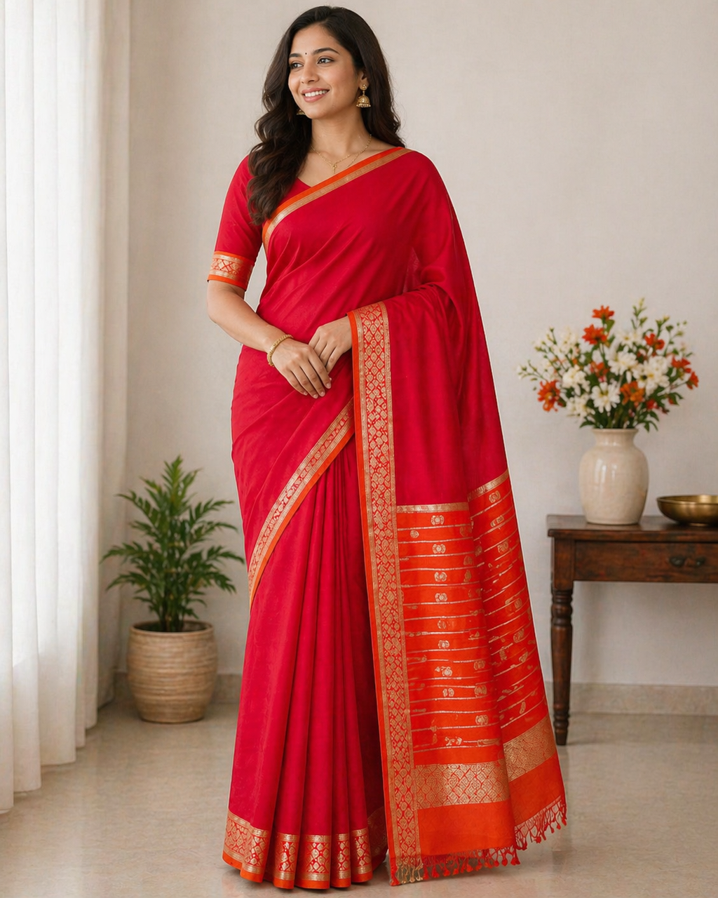 Elegant Bamboo Silk Saree for Women – Soft Lightweight Eco-Friendly Saree